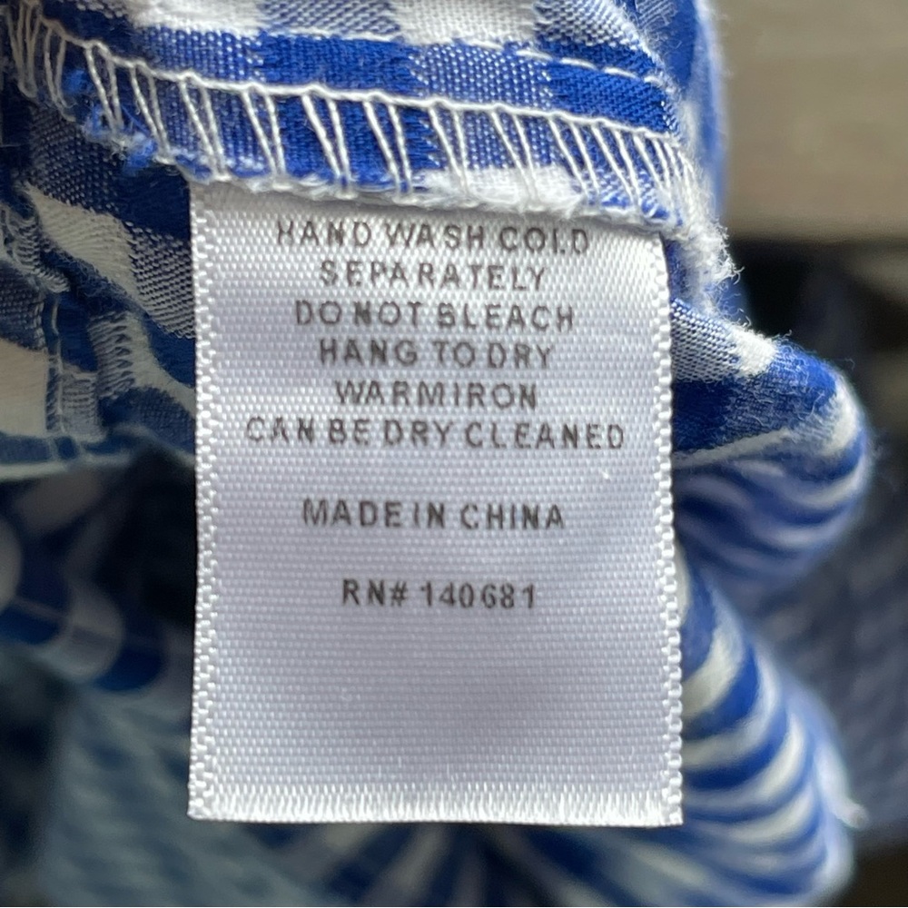 Unique Vintage 3X/20 Gingham Pattern High Rise Shorts in Blue and White. - Picture 14 of 16